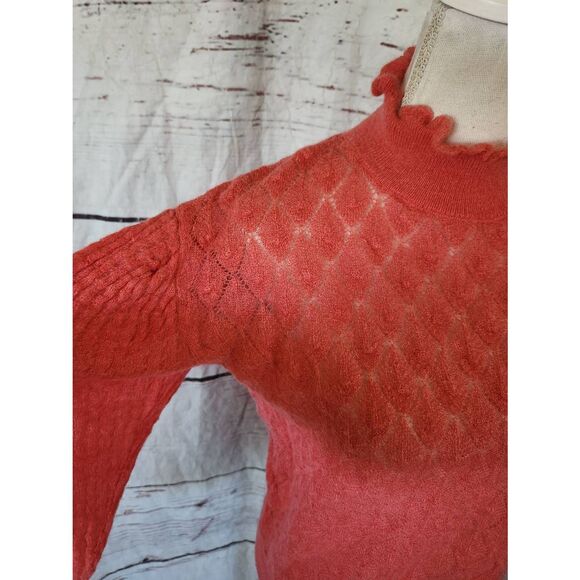 Anthropologie Knitted & Knotted Wool Blend Puffed Turtleneck Sweater Size XS - Picture 5 of 8